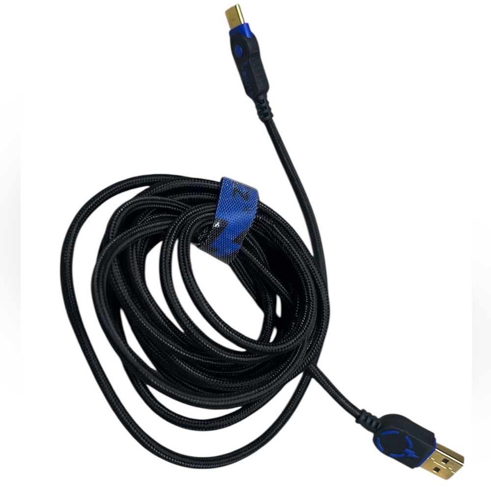 Black and Blue USB to mini usb 6 Ft. Charging Cable